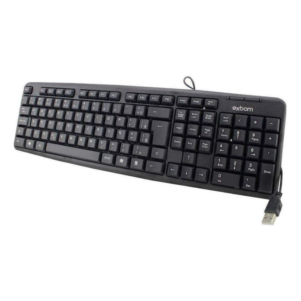 Teclado EXBOM com Fio Padrão ABNT2 BK-102 — foto 3