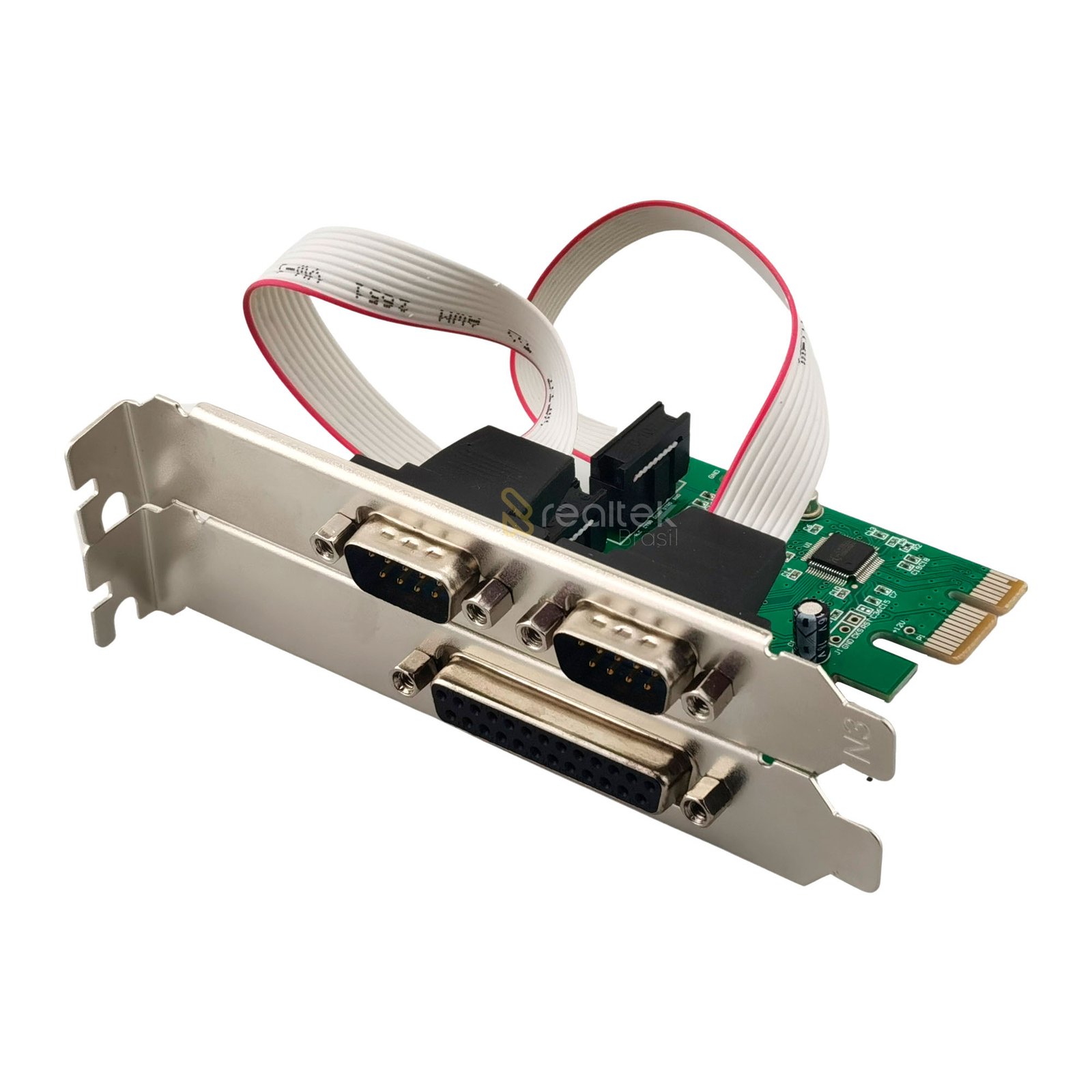 Placa Serial Paralela PCI RS232 DB25 DB9 Perfil Baixo