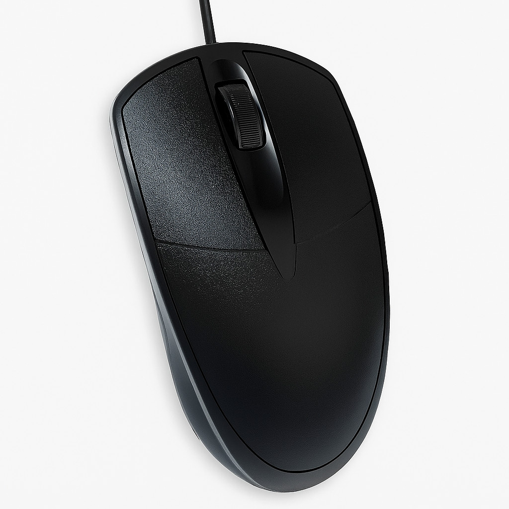 Mouse USB Office Óptico Ergonômico 1000 DPI Preto
