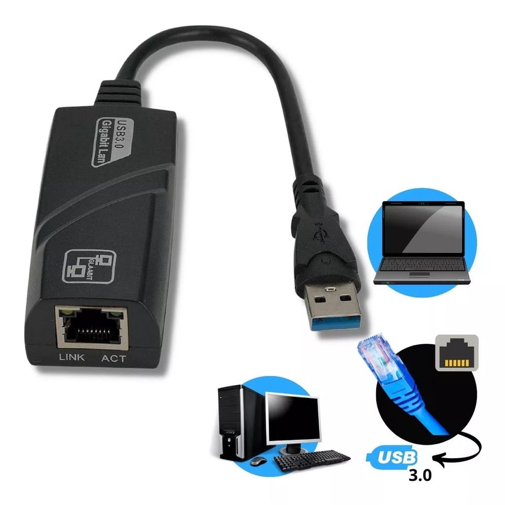 Adaptador Ethernet USB 3.0 RJ45