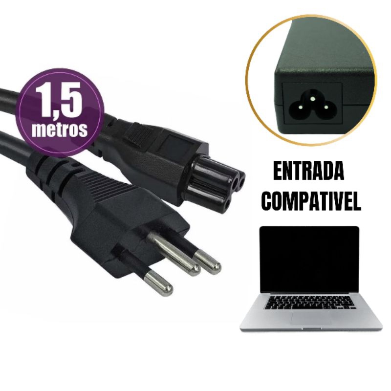 Cabo de Força Tripolar CDC para Note 1.5mts — foto 3