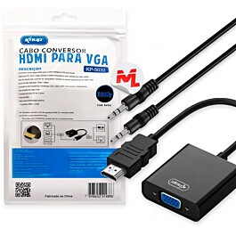 Conversor HDMI X VGA com Saída Audio KNUP - KP-3468 — foto 2