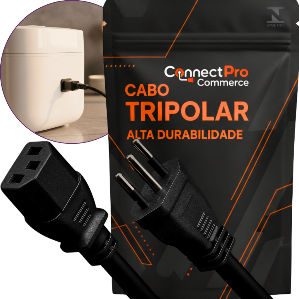 Cabo de Força Tripolar TSA para PC 1.20