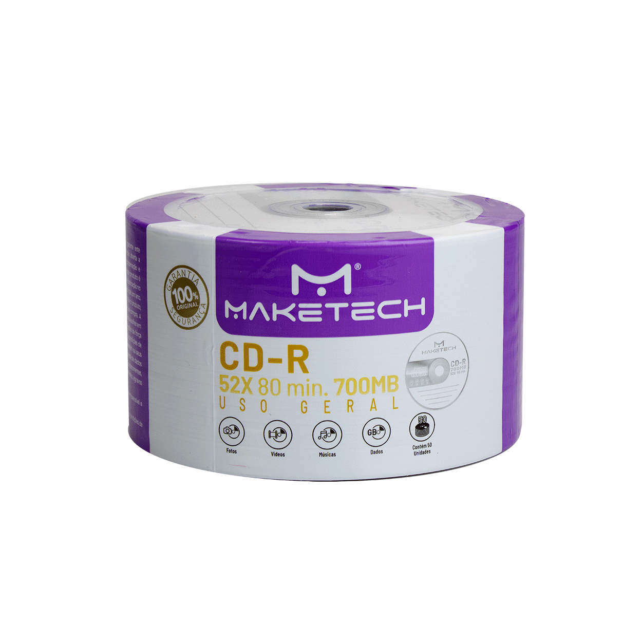 CD-R Virgem MAKETECH 52X 700MB — foto 2