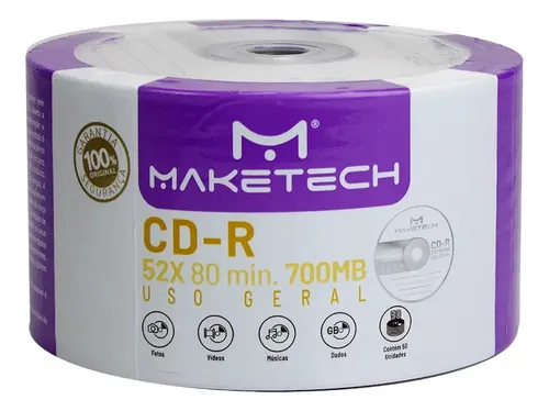 CD-R Virgem MAKETECH 52X 700MB — foto 3