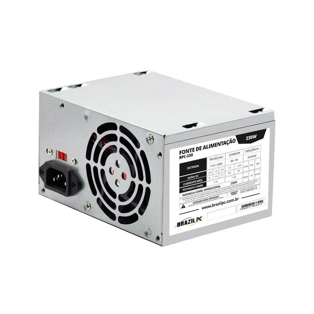 Fonte ATX Brazil PC BPC-230 230W Prata