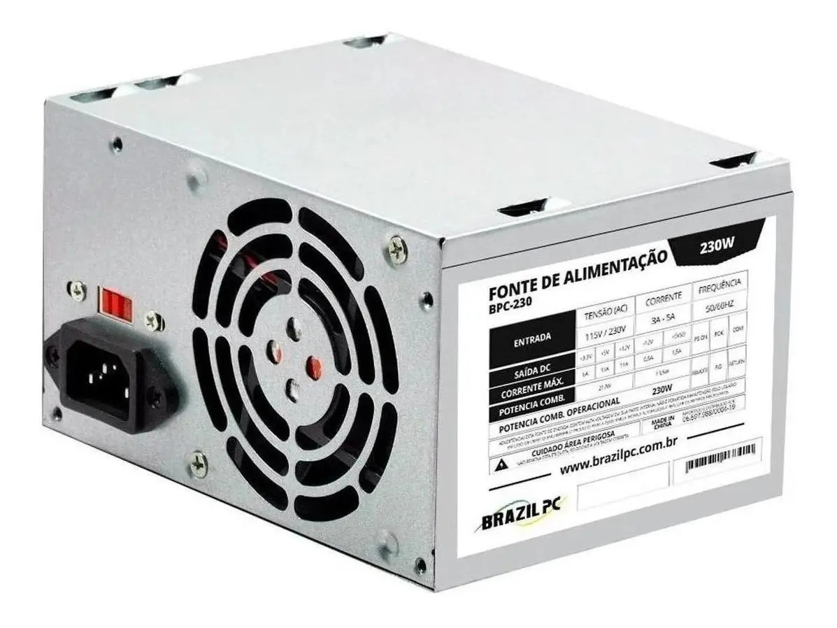 Fonte ATX Brazil PC BPC-230 230W Prata — foto 2
