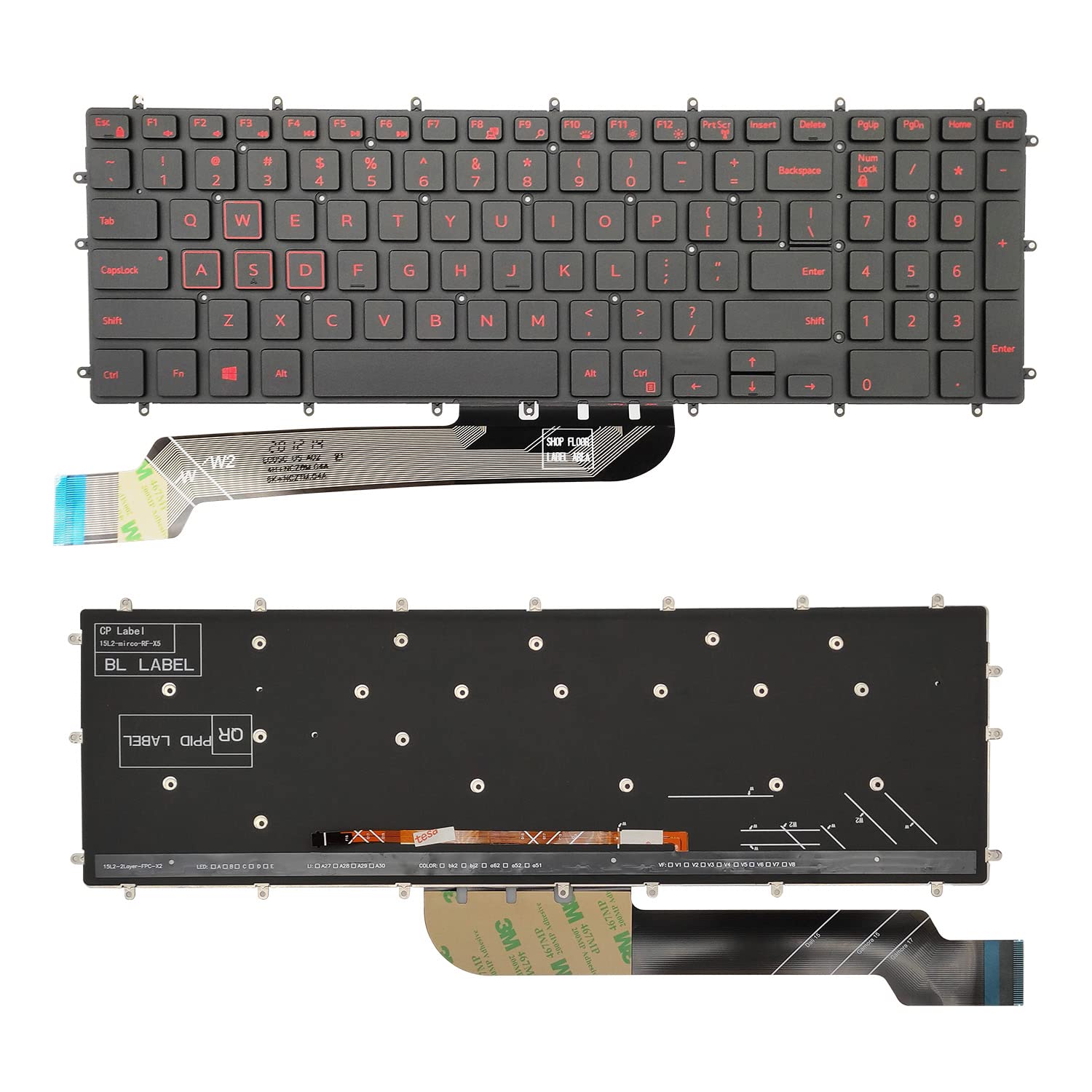 Teclado Bringit Compatível com DELL Inspiron 15 5565 5567 7566 7567 - Black - Br